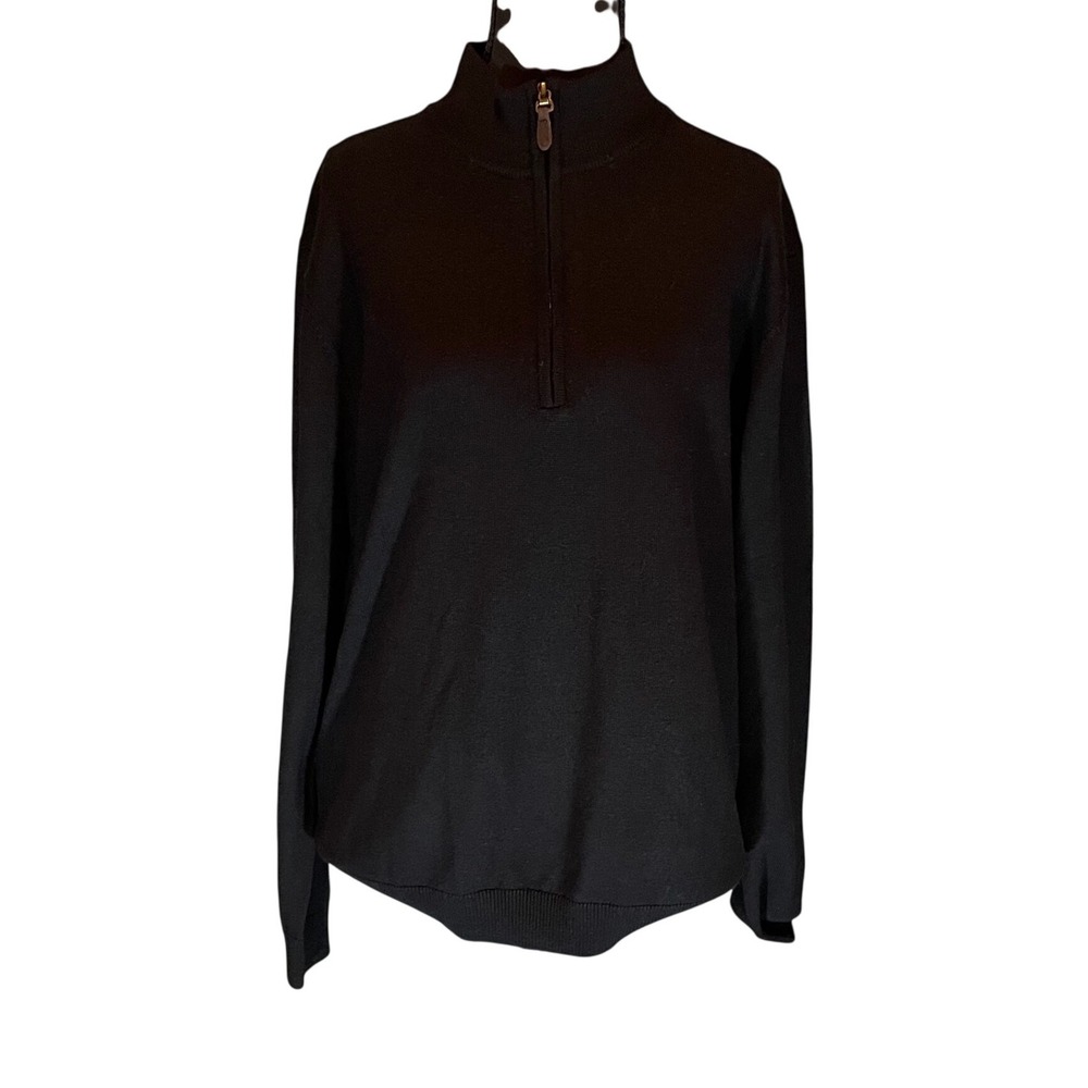 Turnbury‎ Black 100% Extra Fine Merino Wool Quarter Zip Sweater M
Quiet Luxury
